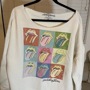 The Rolling Stones Kids Pop Art Sweatshirt - Multicolor on White